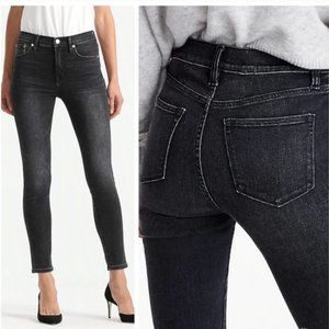 J. Crew 9" High-Rise Toothpick Jeans - Charcoal Wash - Size 28T - Like New